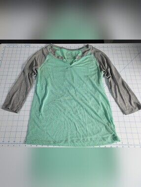 Aeropostale Mint Green and Heather Gray 3/4 Sleeve Tee